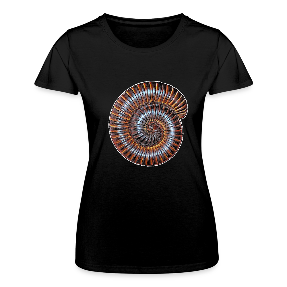 Frauen Fruit of the Loom T-Shirt Archispirostreptus gigas - Schwarz