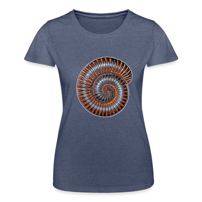 Frauen Fruit of the Loom T-Shirt Archispirostreptus gigas - Navy meliert