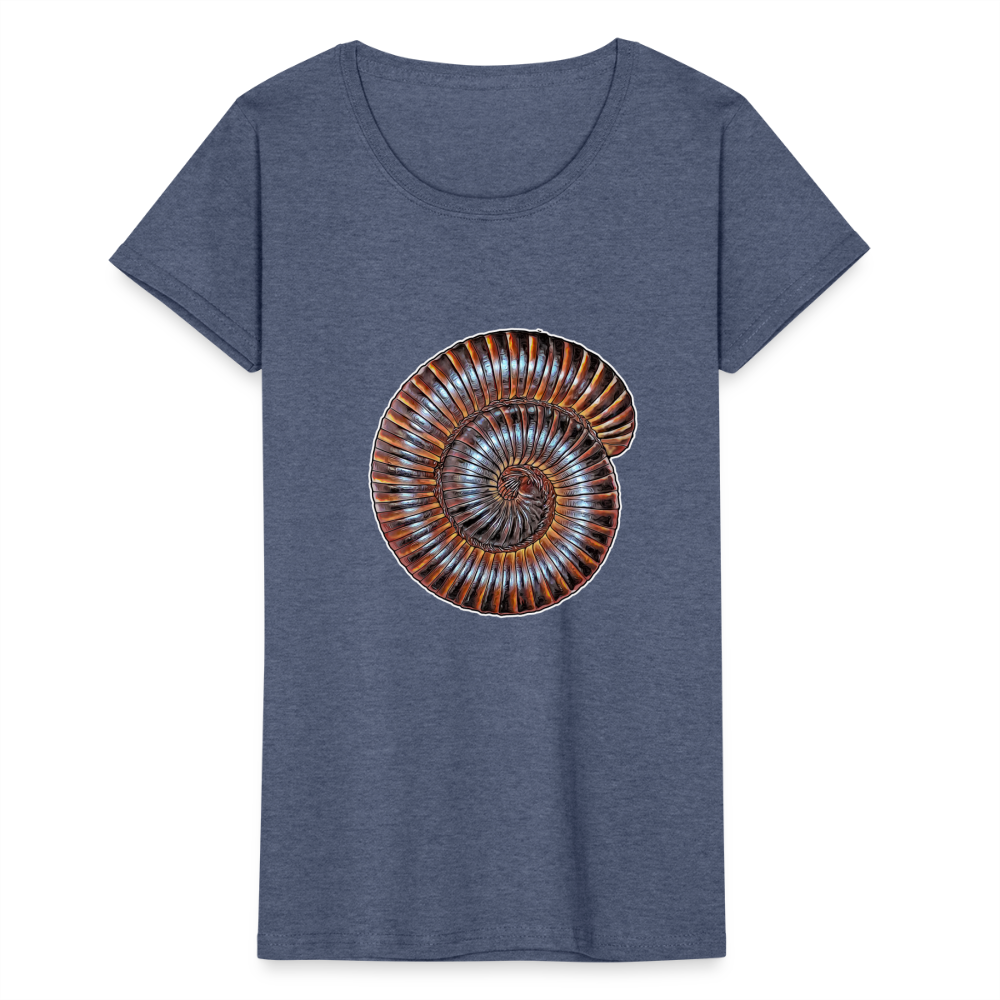 Frauen Fruit of the Loom T-Shirt Archispirostreptus gigas - Navy meliert