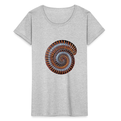 Frauen Fruit of the Loom T-Shirt Archispirostreptus gigas - Grau meliert