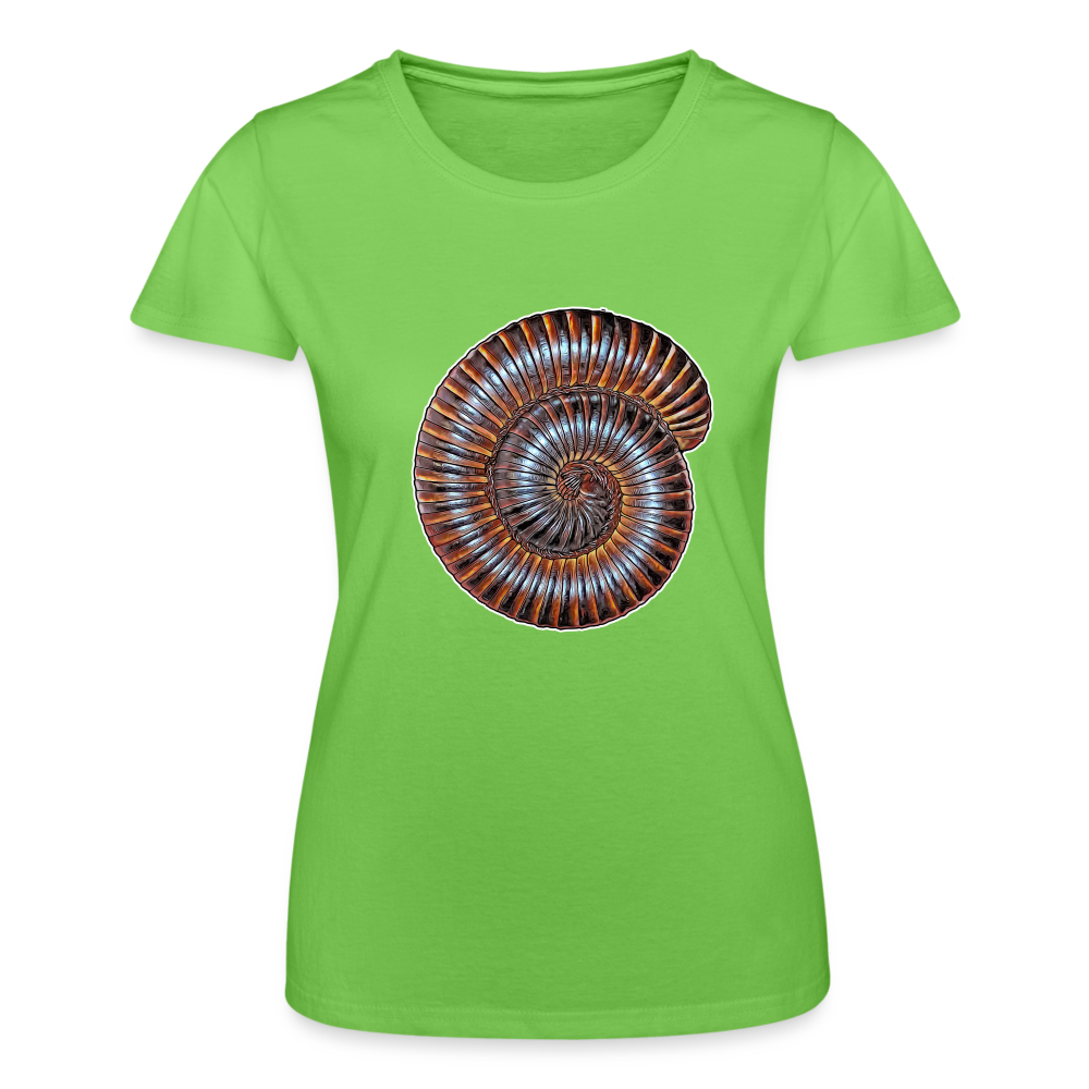 Frauen Fruit of the Loom T-Shirt Archispirostreptus gigas - Hellgrün