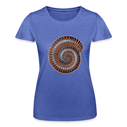 Frauen Fruit of the Loom T-Shirt Archispirostreptus gigas - Blau meliert