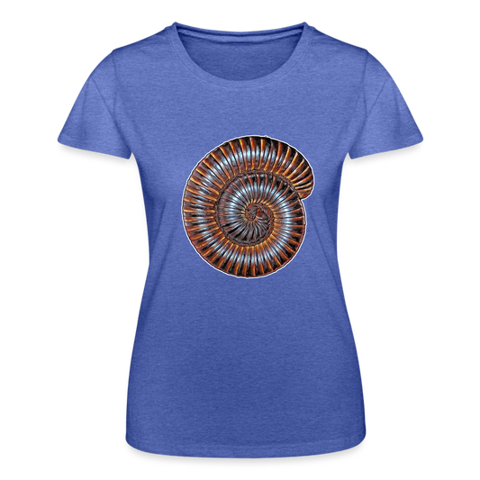 Frauen Fruit of the Loom T-Shirt Archispirostreptus gigas - Blau meliert