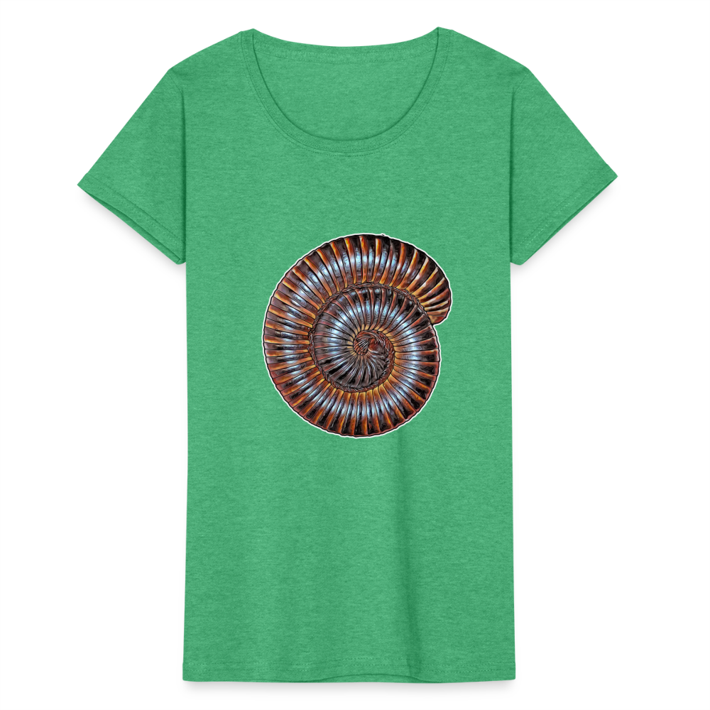 Frauen Fruit of the Loom T-Shirt Archispirostreptus gigas - Grün meliert