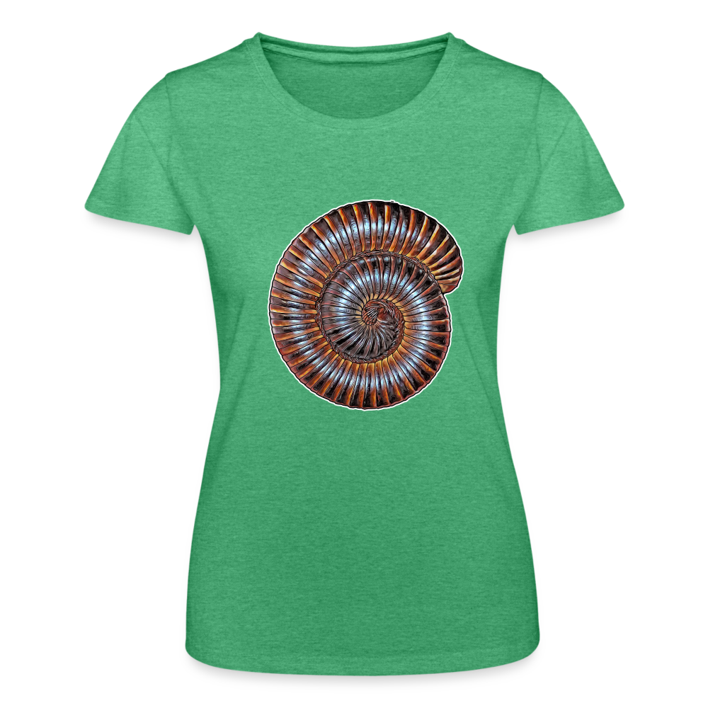 Frauen Fruit of the Loom T-Shirt Archispirostreptus gigas - Grün meliert