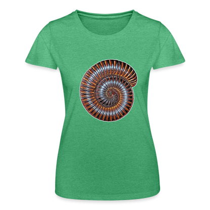 Frauen Fruit of the Loom T-Shirt Archispirostreptus gigas - Grün meliert