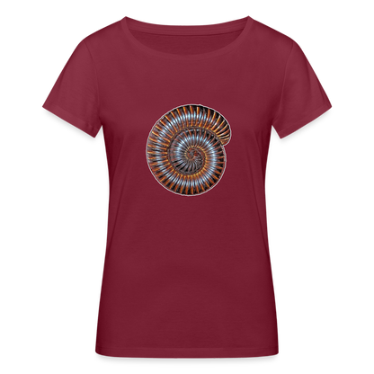 Frauen Stanley & Stella Bio-T-Shirt Archispirostreptus gigas - Burgunderrot