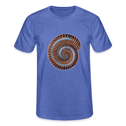 Männer Fruit of the Loom T-Shirt Archispirostreptus gigas - Blau meliert