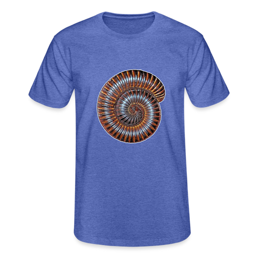 Männer Fruit of the Loom T-Shirt Archispirostreptus gigas - Blau meliert