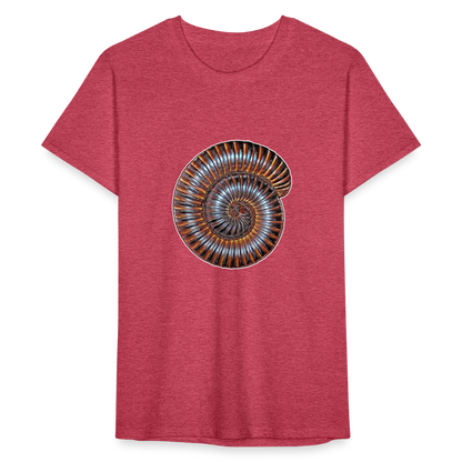 Männer Fruit of the Loom T-Shirt Archispirostreptus gigas - Rot meliert