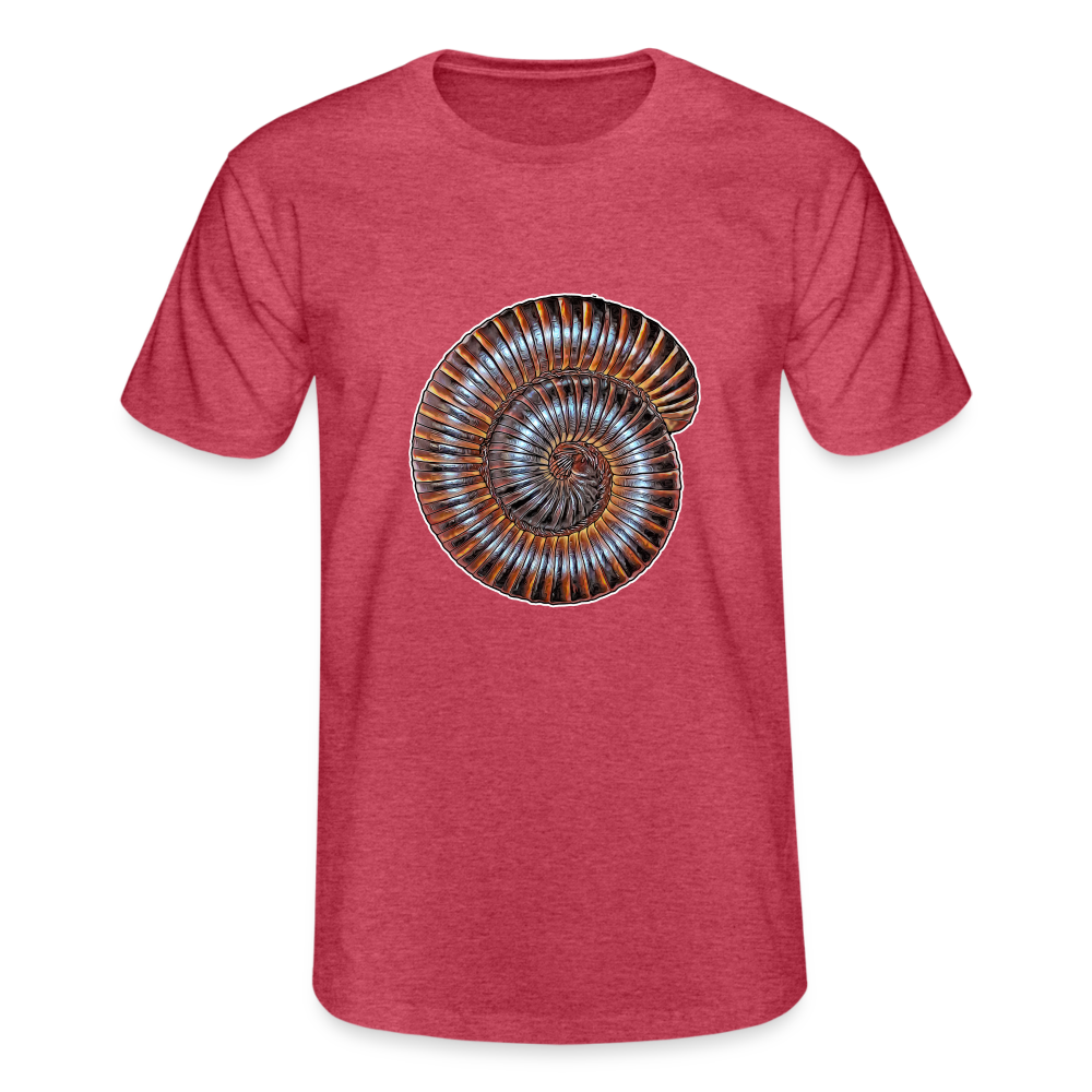 Männer Fruit of the Loom T-Shirt Archispirostreptus gigas - Rot meliert