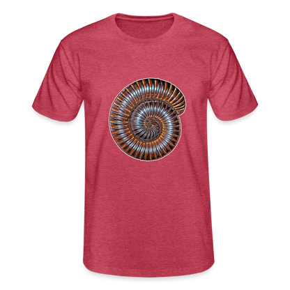 Männer Fruit of the Loom T-Shirt Archispirostreptus gigas - Rot meliert