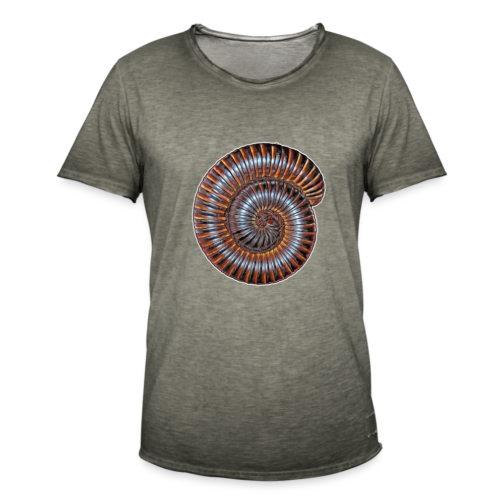 Männer Vintage T-Shirt Archispirostreptus gigas - Vintage Khaki