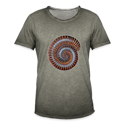 Männer Vintage T-Shirt Archispirostreptus gigas - Vintage Khaki