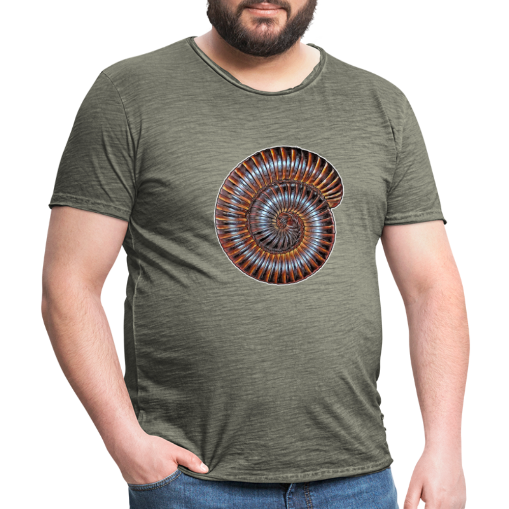 Männer Vintage T-Shirt Archispirostreptus gigas - Vintage Khaki