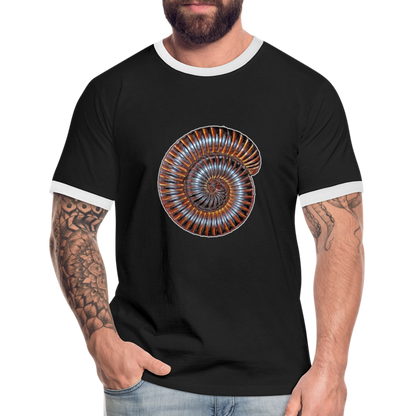 Männer Kontrast-T-Shirt Archispirostreptus gigas - Schwarz/Weiß
