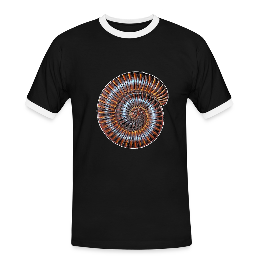 Männer Kontrast-T-Shirt Archispirostreptus gigas - Schwarz/Weiß