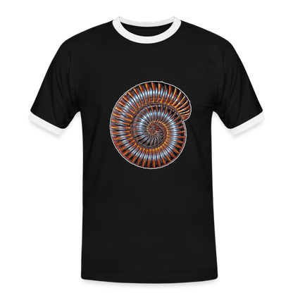 Männer Kontrast-T-Shirt Archispirostreptus gigas - Schwarz/Weiß