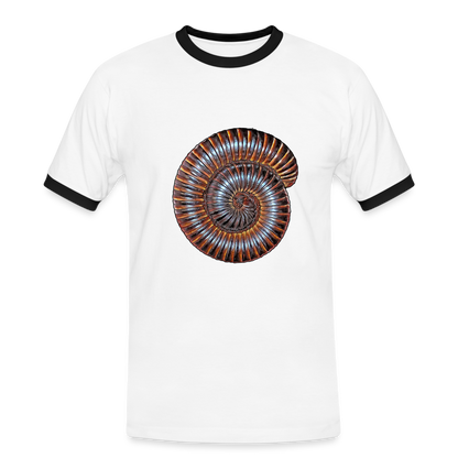 Männer Kontrast-T-Shirt Archispirostreptus gigas - Weiß/Schwarz