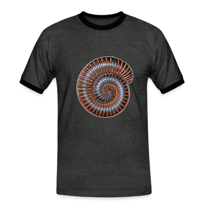 Männer Kontrast-T-Shirt Archispirostreptus gigas - Anthrazit/Schwarz
