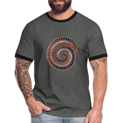 Männer Kontrast-T-Shirt Archispirostreptus gigas - Anthrazit/Schwarz