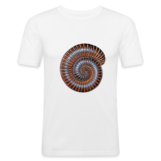 Männer Slim Fit T-Shirt Archispirostreptus gigas - weiß