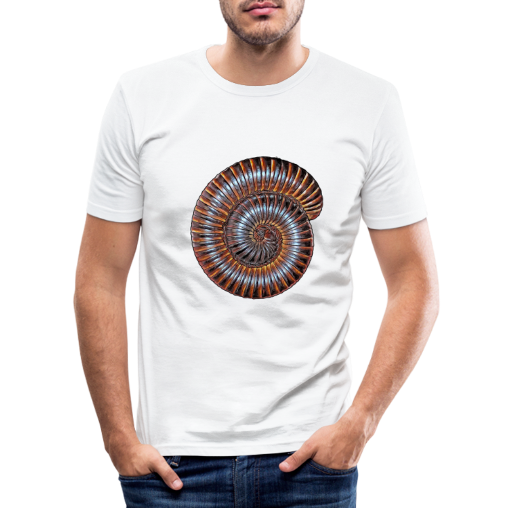 Männer Slim Fit T-Shirt Archispirostreptus gigas - weiß
