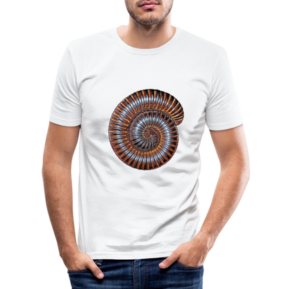 Männer Slim Fit T-Shirt Archispirostreptus gigas - weiß