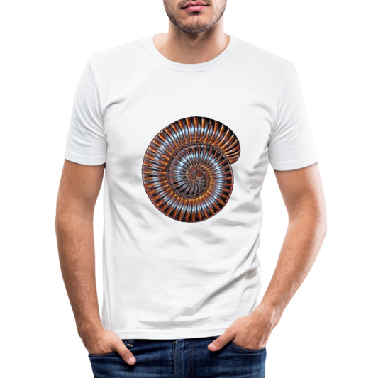 Männer Slim Fit T-Shirt Archispirostreptus gigas - weiß
