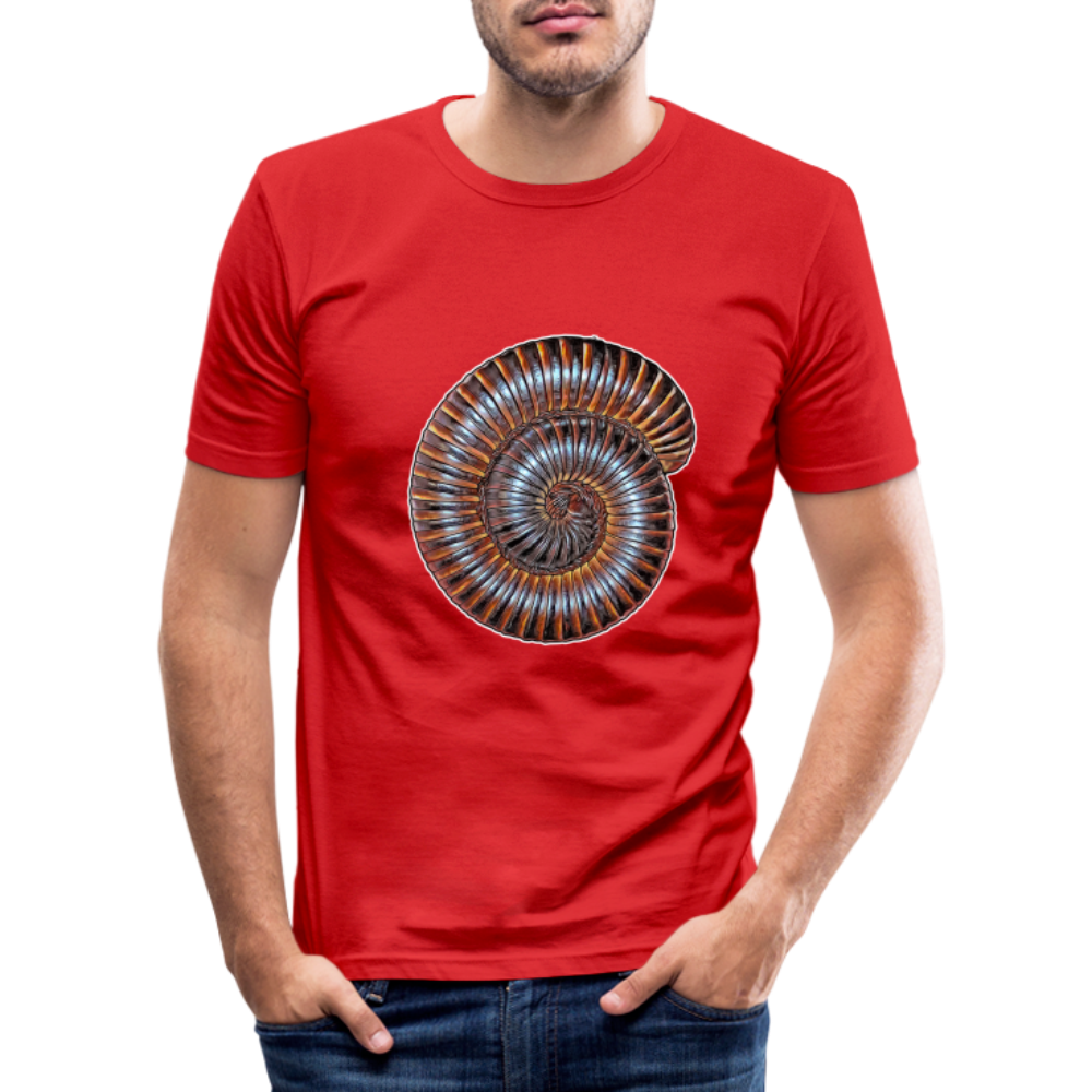 Männer Slim Fit T-Shirt Archispirostreptus gigas - Rot