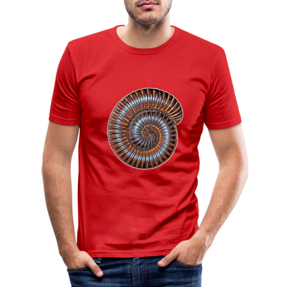 Männer Slim Fit T-Shirt Archispirostreptus gigas - Rot