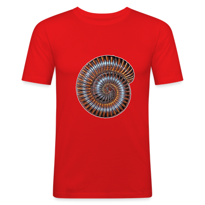 Männer Slim Fit T-Shirt Archispirostreptus gigas - Rot