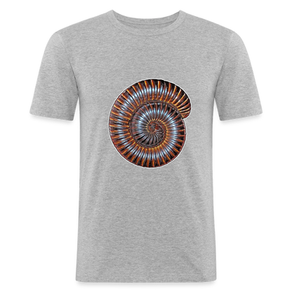 Männer Slim Fit T-Shirt Archispirostreptus gigas - Grau meliert