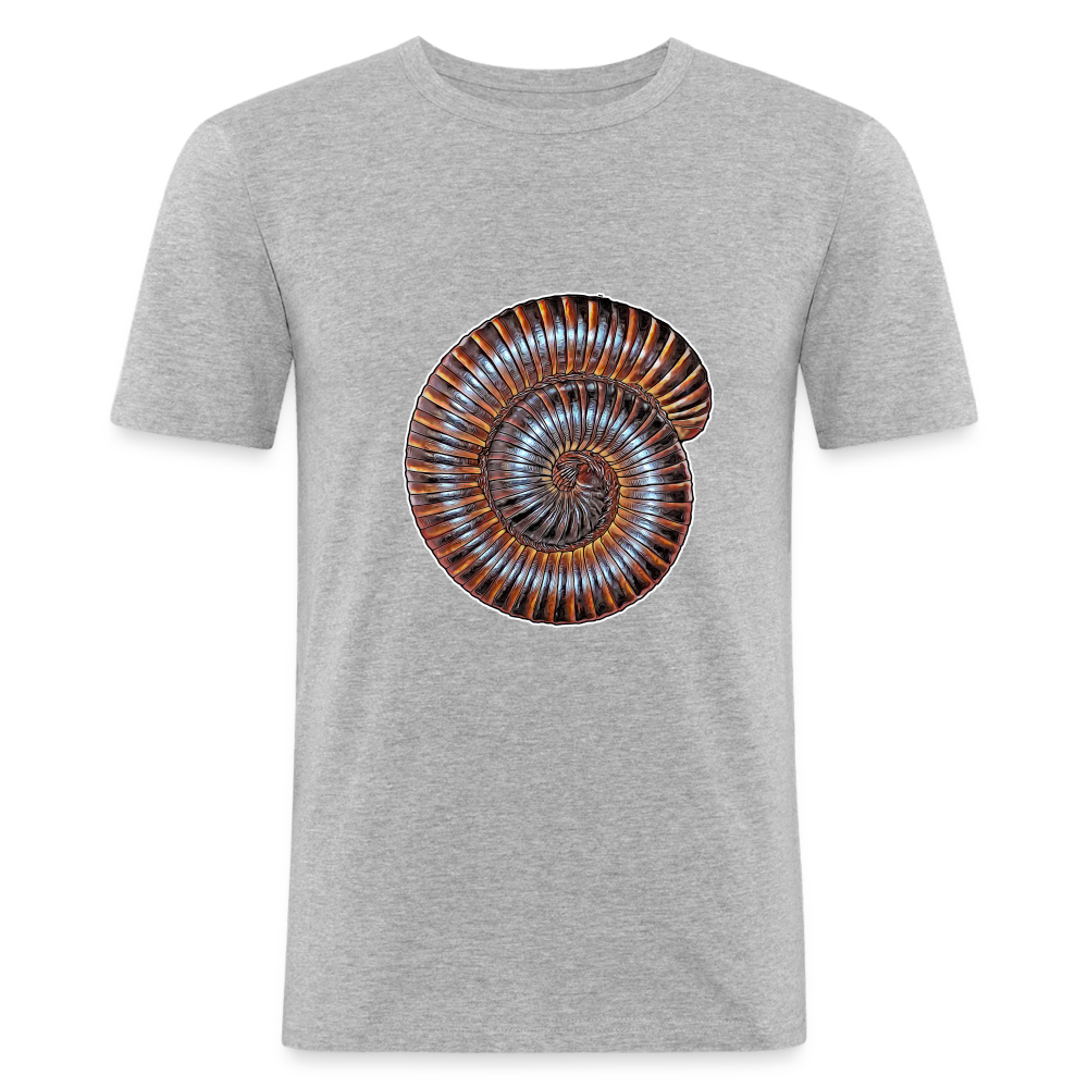 Männer Slim Fit T-Shirt Archispirostreptus gigas - Grau meliert