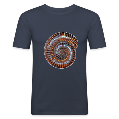 Männer Slim Fit T-Shirt Archispirostreptus gigas - Navy