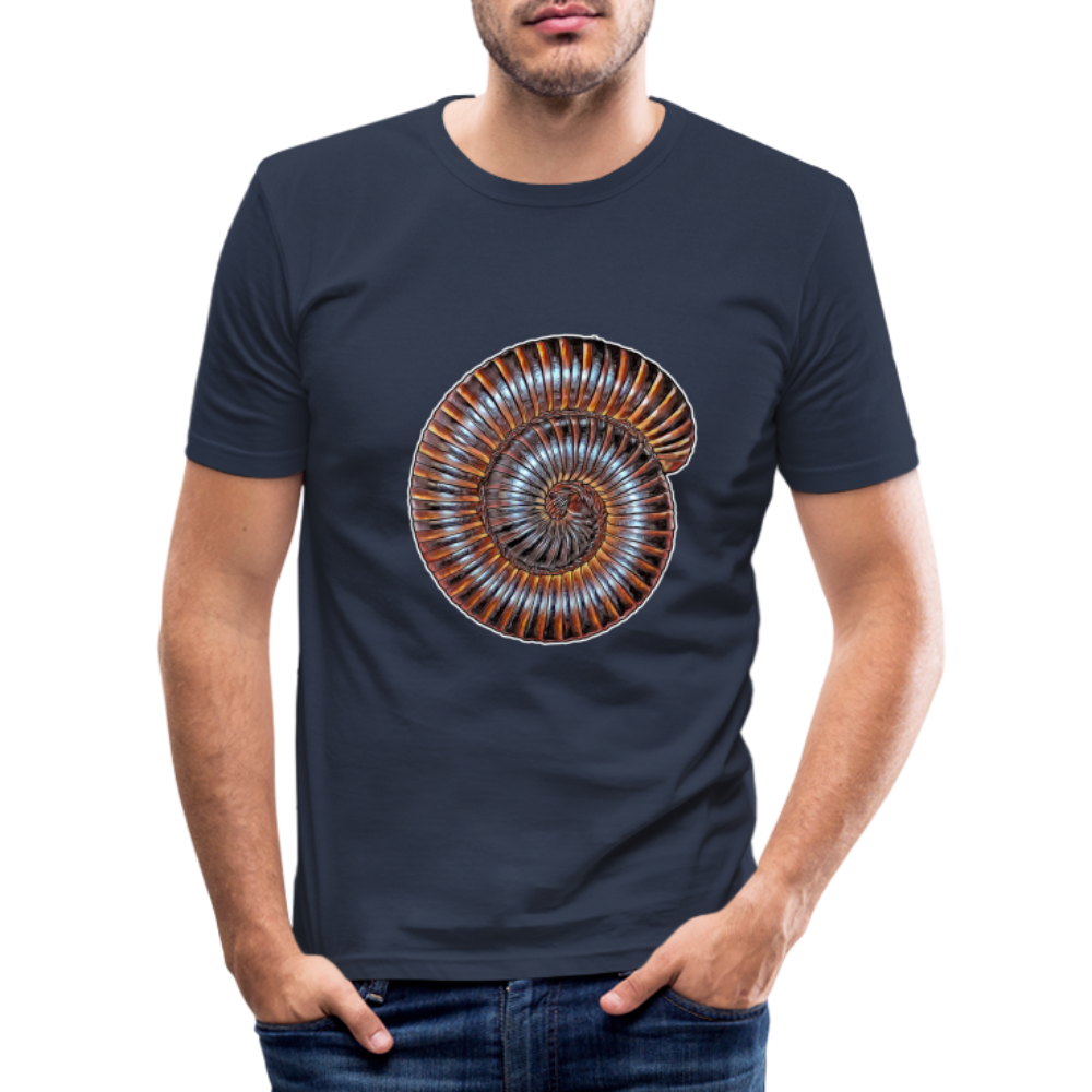 Männer Slim Fit T-Shirt Archispirostreptus gigas - Navy