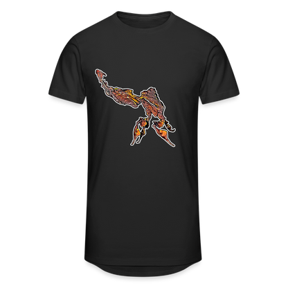 Männer Urban Longshirt Phyllocrania paradoxa male - Schwarz