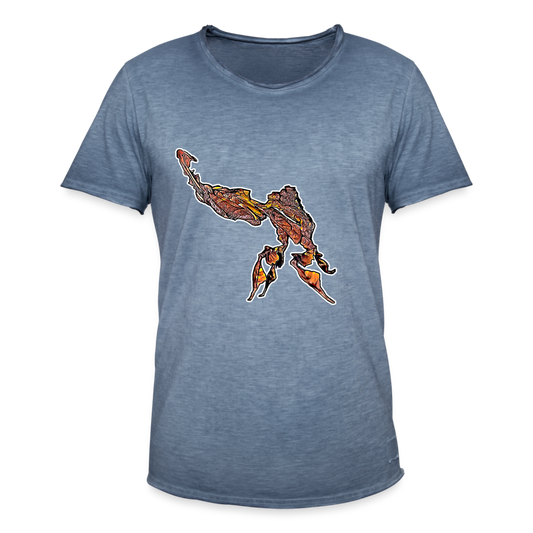 Männer Vintage T-Shirt Phyllocrania paradoxa male - Vintage Denim
