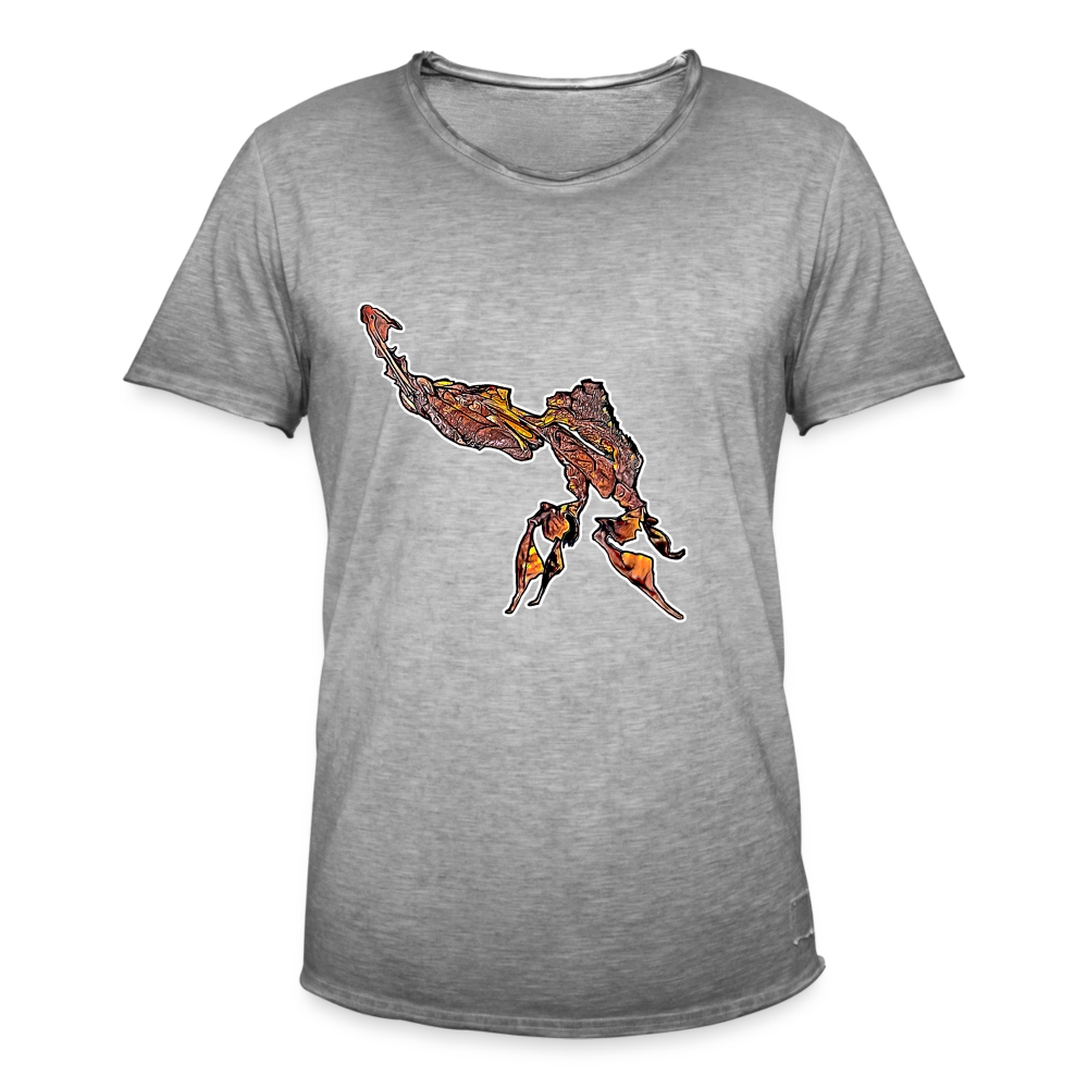 Männer Vintage T-Shirt Phyllocrania paradoxa male - Vintage Grau