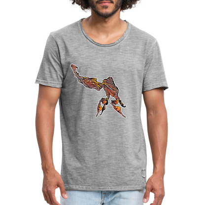 Männer Vintage T-Shirt Phyllocrania paradoxa male - Vintage Grau
