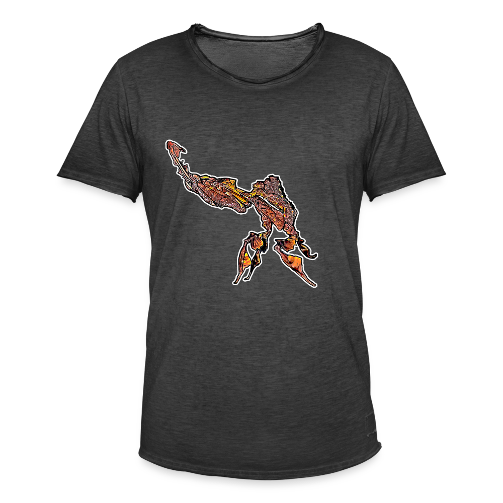 Männer Vintage T-Shirt Phyllocrania paradoxa male - Vintage Schwarz