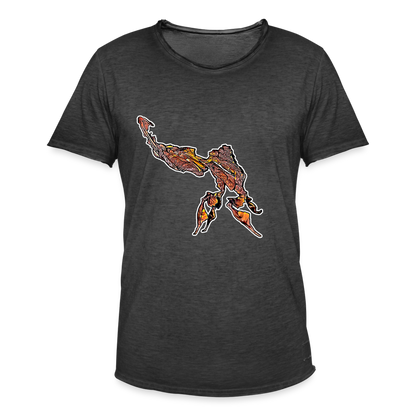 Männer Vintage T-Shirt Phyllocrania paradoxa male - Vintage Schwarz