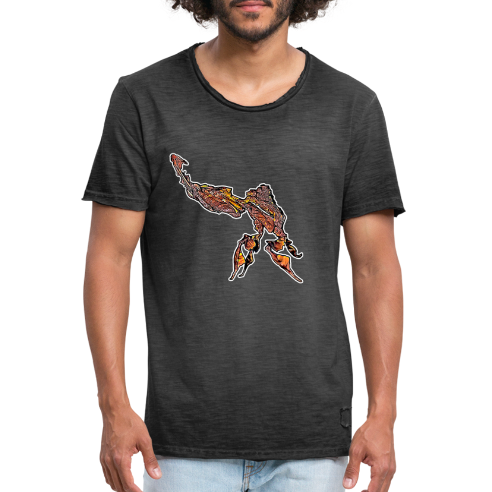 Männer Vintage T-Shirt Phyllocrania paradoxa male - Vintage Schwarz