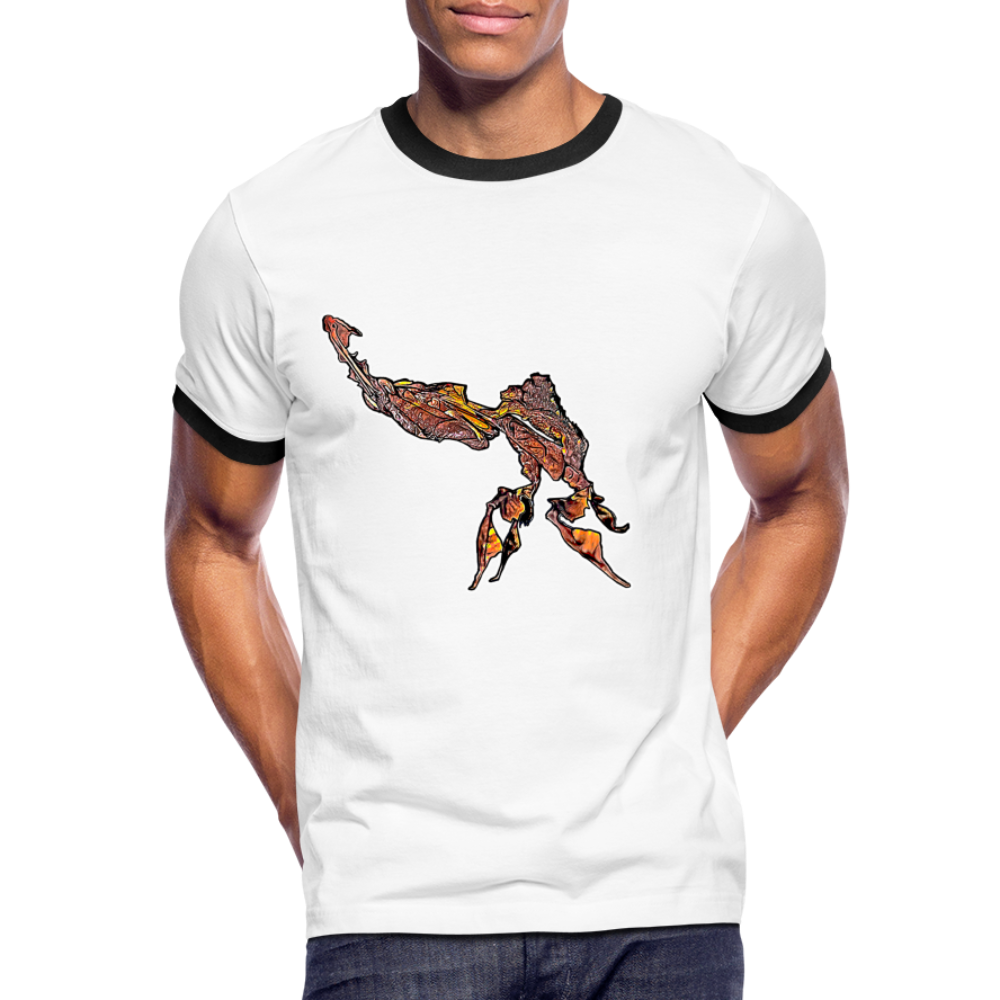 Männer Kontrast-T-Shirt Phyllocrania paradoxa male - Weiß/Schwarz