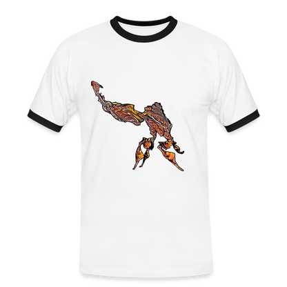 Männer Kontrast-T-Shirt Phyllocrania paradoxa male - Weiß/Schwarz