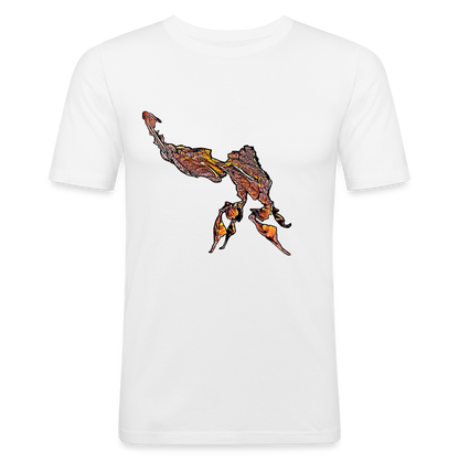 Männer Slim Fit T-Shirt Phyllocrania paradoxa male - weiß