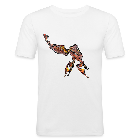 Männer Slim Fit T-Shirt Phyllocrania paradoxa male - weiß