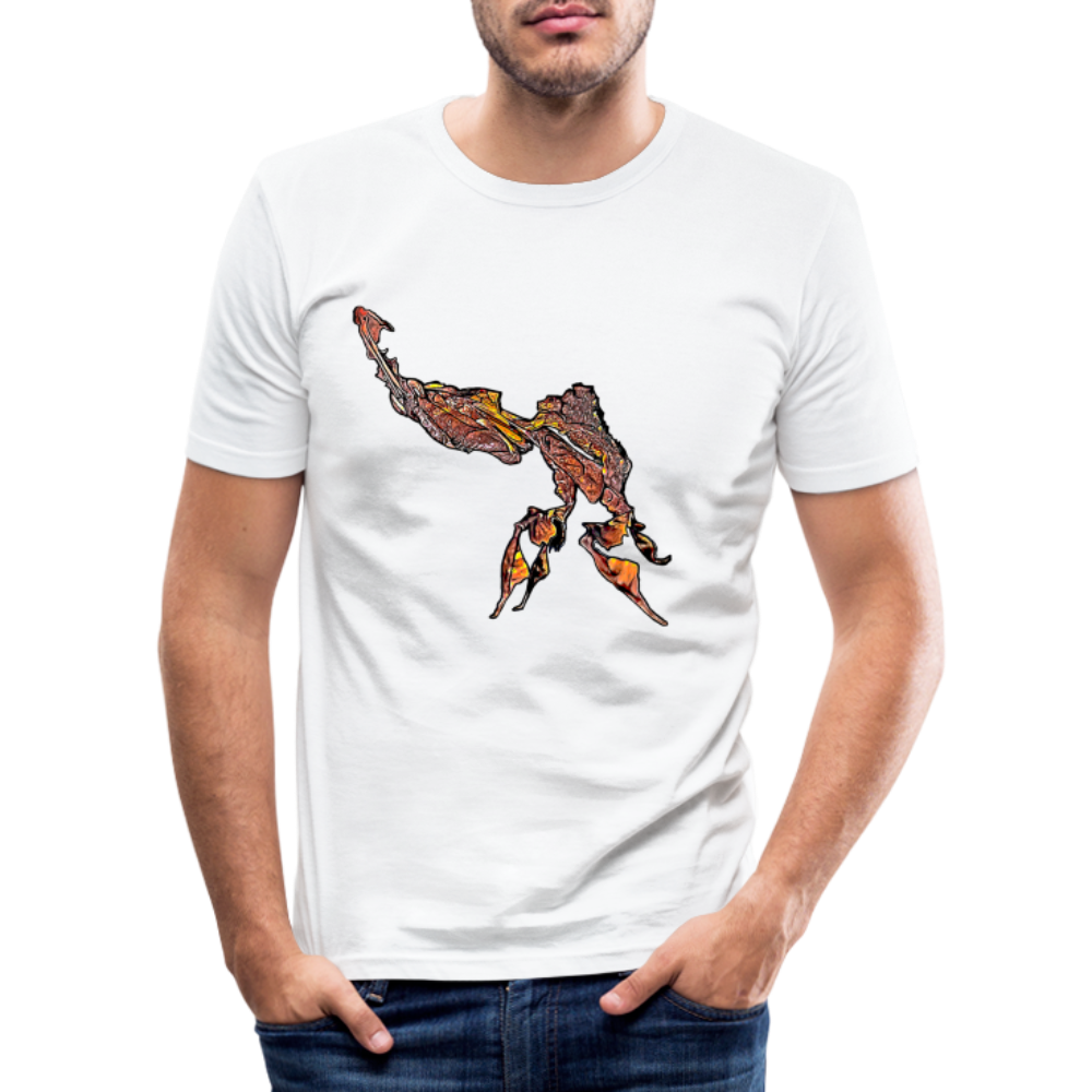 Männer Slim Fit T-Shirt Phyllocrania paradoxa male - weiß