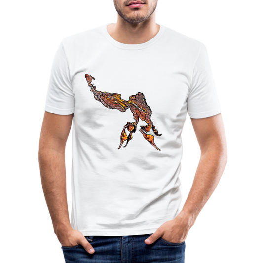 Männer Slim Fit T-Shirt Phyllocrania paradoxa male - weiß