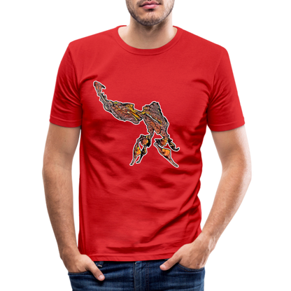 Männer Slim Fit T-Shirt Phyllocrania paradoxa male - Rot